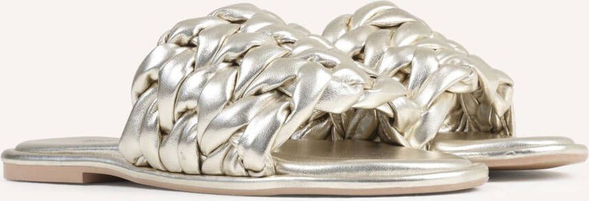 Bronx Gouden Leren Slippers Delan-y 8520-m