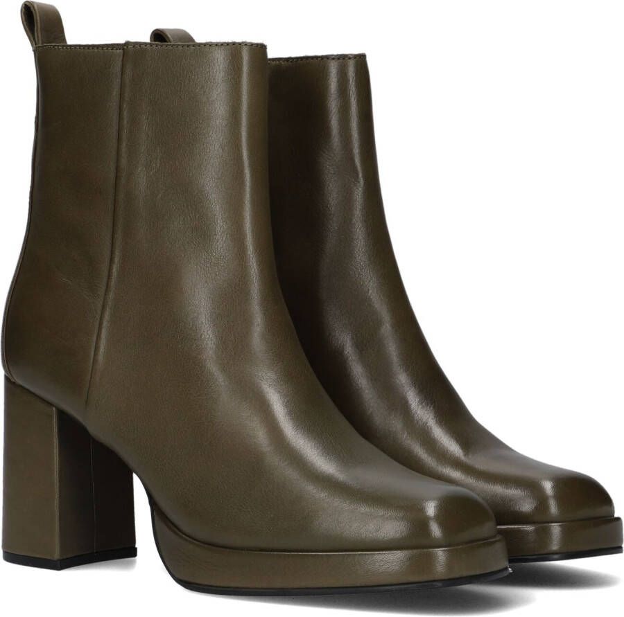 Bronx New Melanie Enkellaarsjes Enkelboots met rits Dames Groen