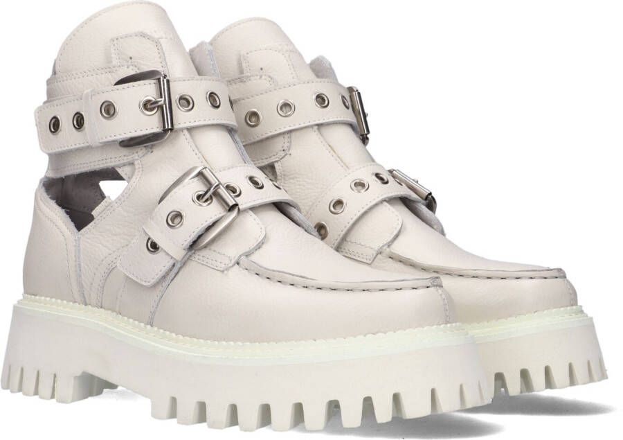 Bronx Groov-y 47322 Enkelboots Enkellaarsjes Dames Wit - Schoenen.nl