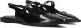 BRONX Laur-Ynn leren slingback loafers zwart - Thumbnail 1
