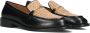 Bronx Zwarte Leren Loafers met Stijlvolle Details Black Dames - Thumbnail 1
