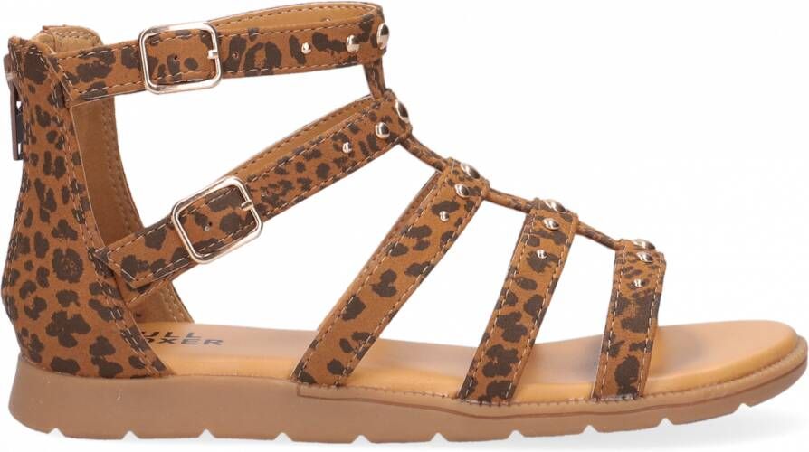 Bullboxer Meisjes Sandalen met Pantherprint Brown Dames