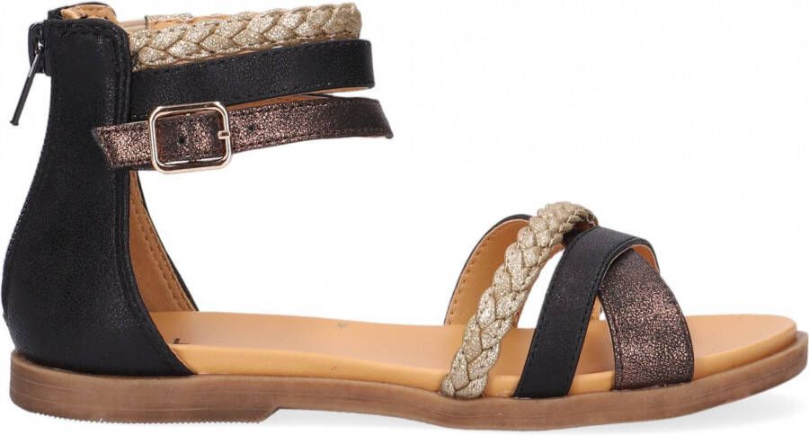 Bullboxer ALM013F1S sandalen zwart Meisjes Imitatieleer Meerkleurig 34