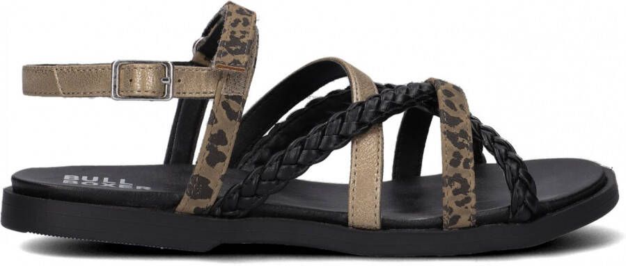 Bullboxer sandalen met panterprint zwart multi Meisjes Imitatieleer Panterprint 31