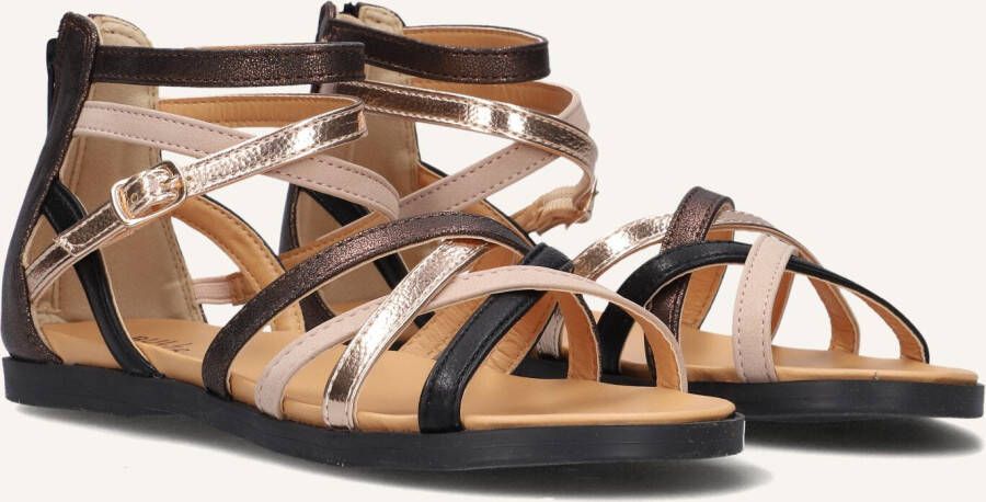 Bullboxer sandalen roségoud zwart Meisjes Imitatieleer Meerkleurig 38