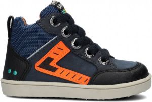BunniesJR Bunnies JR 222747-529 Jongens Hoge Sneakers Blauw Leer Veters