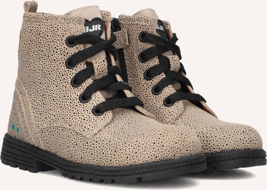 BunniesJR Tina Trots Meisjes Biker Boots Taupe Suède Veters