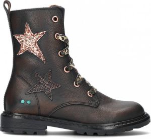 BunniesJR Bunnies JR 221861 519 Meisjes Biker Boots Bruin Leer Veters