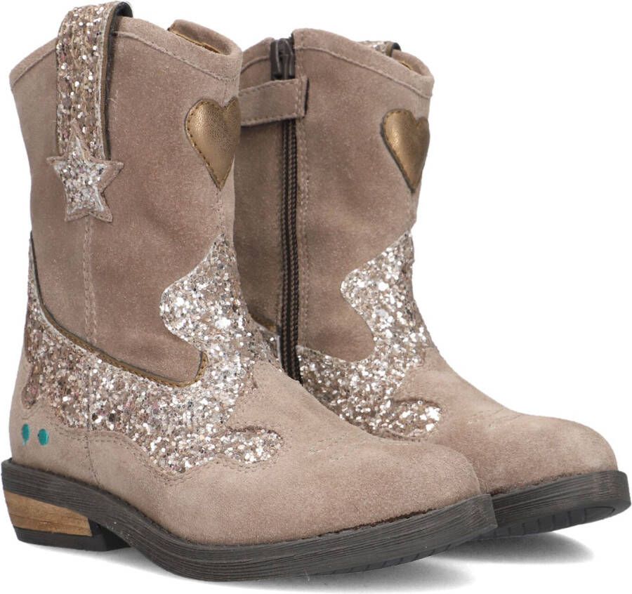 BunniesJR 225827-408 Meisjes Cowboy Boots Grijs Suède Ritssluiting