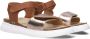 BunniesJR Bregje Beach Meisjes Platte Sandalen Cognac Imitatieleer Klittenband - Thumbnail 1