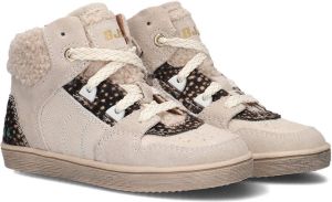 Bunnies JR 223750-406 Meisjes Hoge Sneakers Beige Suède Veters