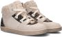 BunniesJR Bunnies JR 223750-406 Meisjes Hoge Sneakers Beige Suède Veters - Thumbnail 1