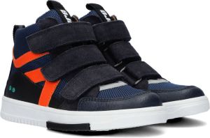 BunniesJR Bunnies JR 222833-529 Jongens Hoge Sneakers Blauw Leer Klittenband