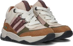 BunniesJR Bunnies JR 222848-413 Meisjes Hoge Sneakers Beige Leer Veters