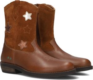 Bunnies JR 223826-413 Meisjes Cowboy Boots Bruin Leer Ritssluiting