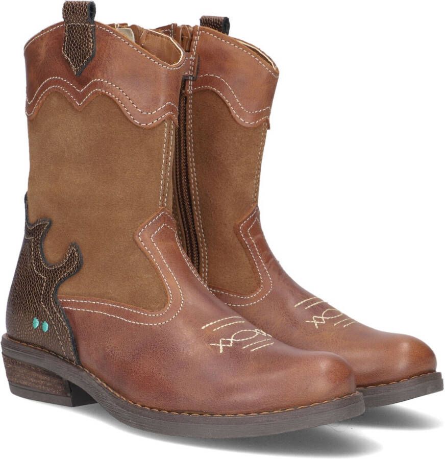 Bunnies Robin Rodeo leren cowboylaarzen cognac Bruin Meisjes Leer Meerkleurig 31