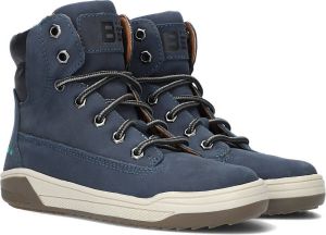 BunniesJR Bunnies JR Remco Rock Jongens Veterboots Blauw Leer Veters