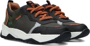 BunniesJR Bunnies JR Charlie Chunky Lage Sneakers Grijs Oranje Nubuck Veters