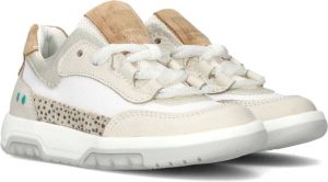 BunniesJR Bunnies JR 223352-503 Meisjes Lage Sneakers Beige Bruin Print Leer Veter