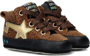 BunniesJR Bunnies JR 222525-589 Meisjes Babysneakertjes Bruin Suède Veters
