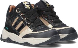 BunniesJR Bunnies JR 222848-489 Hoge Sneakers Zwart Leer Veters
