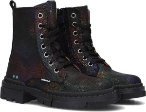 Bunnies JR Saar Stark Veterboots Laarzen Met Veters Meisjes Kids Zwart