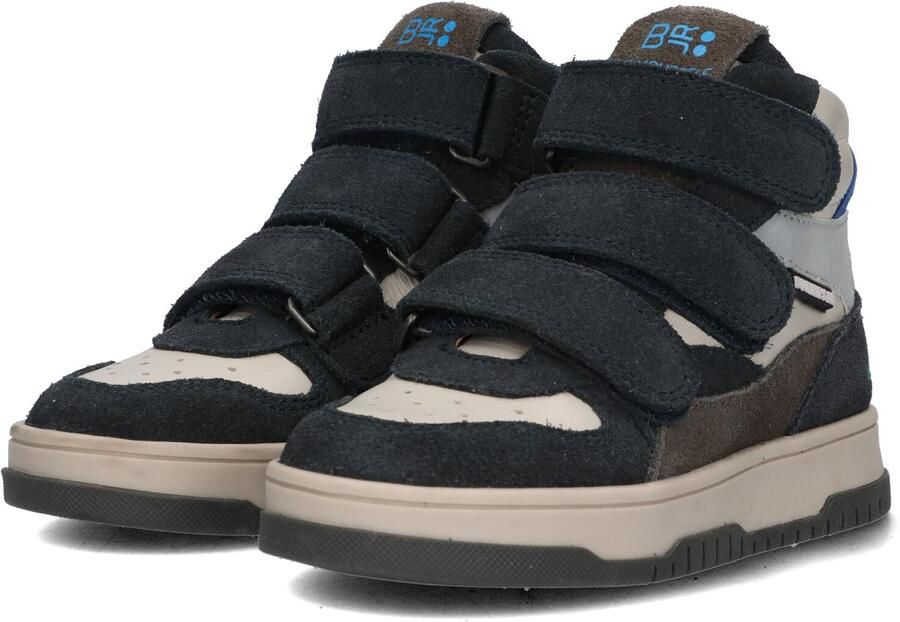 BunniesJR 225991-429 Jongens Hoge Sneakers Blauw Leer Klittenband Met Rits