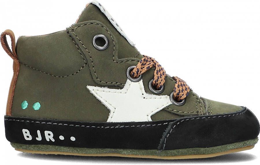 BunniesJR Bunnies JR 221521-169 Jongens Babysneakertjes Groen Nubuck Veters