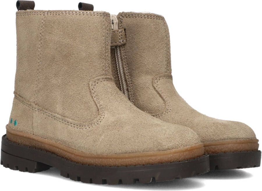 BunniesJR 224702-408 Jongens Biker Boots Taupe Suède Ritssluiting