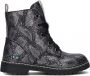 BunniesJR Bunnies JR 221932-792 Meisjes Biker Boots Zilver Print Imitatieleer Veters - Thumbnail 1