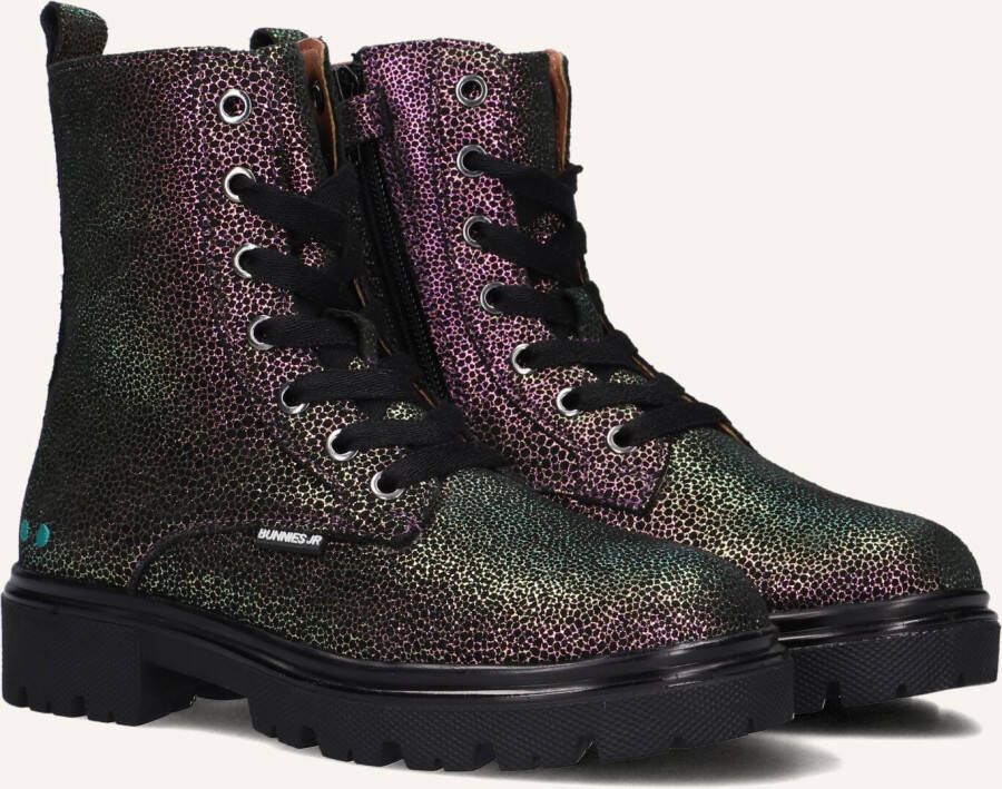 BunniesJR 225884-698 Meisjes Biker Boots Multicolor Suède Veters