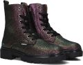 BunniesJR 225884-698 Meisjes Biker Boots Multicolor Suède Veters - Zwart