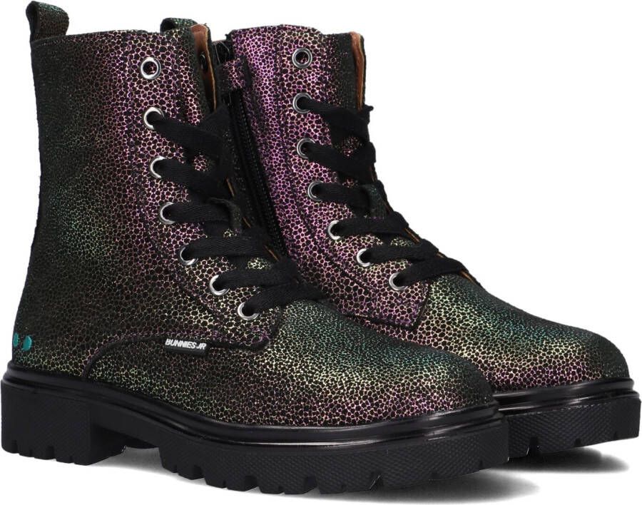 BunniesJR 225884-698 Meisjes Biker Boots Multicolor Suède Veters