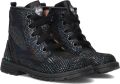 BunniesJR Tina Trots Meisjes Biker Boots Blauw Suède Veters - Blauw