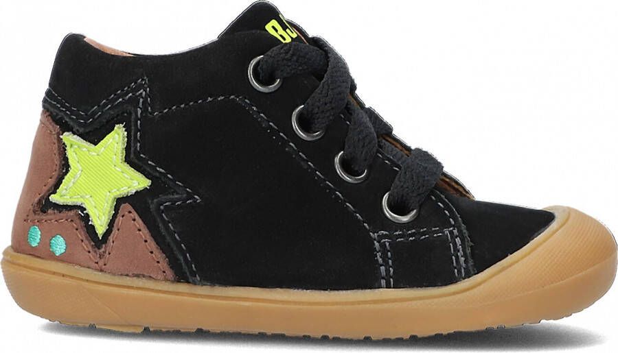 BunniesJR Bunnies JR 221551-189 Jongens Hoge Sneakers Zwart Nubuck Veters