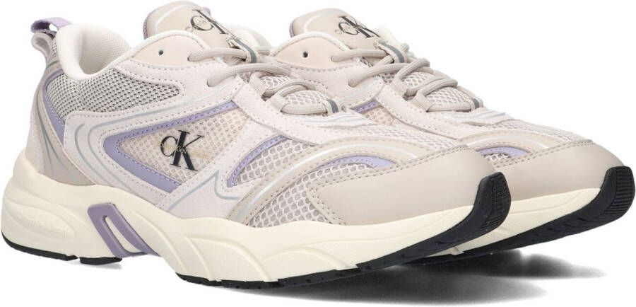 Calvin Klein Retro Tennis Su-Mesh Dames Sneakers Eggshell Lavender Aura