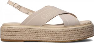 Calvin Klein Flatform Wedge Sandal He Sandalen Dames Beige