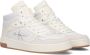 Calvin Klein Basket Cupsole Mid Mono Hoge sneakers Leren Sneaker Dames Wit - Thumbnail 1