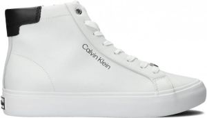 Calvin Klein Vul High Top Hoge sneakers Leren Sneaker Dames Wit
