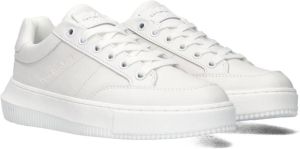 Bruin Tinten Calvin Klein Chunky Cupsole Badge Lage sneakers Leren Sneaker Dames Wit