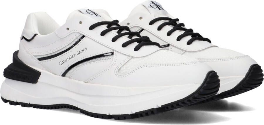 Bruin Tinten Calvin Klein Chunky Ribbon Lage sneakers Leren Sneaker Dames Wit