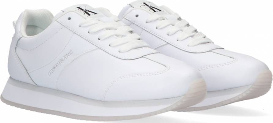 Calvin Klein Lage Sneakers Toothy Runner Laceup R-poly in het Wit voor heren Heren Schoenen voor voor Sneakers voor Lage sneakers 