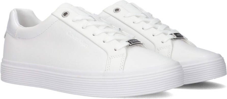 Calvin Klein Vulc Lace Up Lage sneakers Leren Sneaker Dames Wit