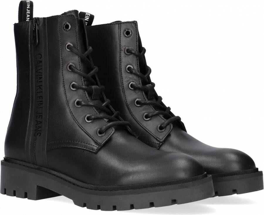 Calvin Klein Combat Mid Laceup Veterboots Laarzen Met Veters Dames Zwart