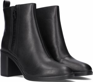 Calvin Klein Block Heel Mid Boot Enkellaarsjes Enkelboots met rits Dames Zwart