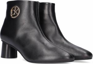 Calvin Klein Zwarte Enkellaarsjes Cylinder Ankle