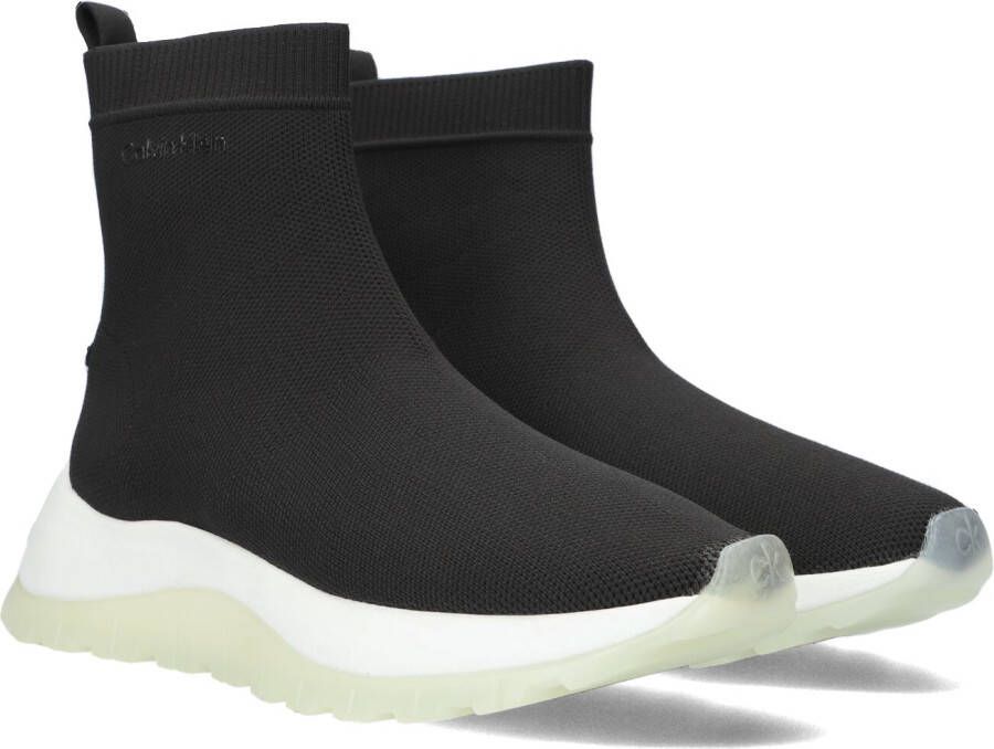 Calvin Klein Zwarte Hoge Sneaker 2 Piece Sole