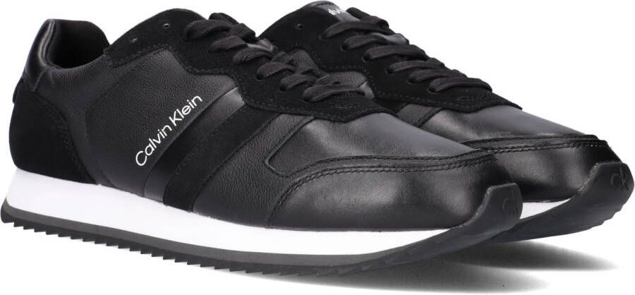 Calvin Klein Zwarte Lage Sneakers Low Top Lace Up