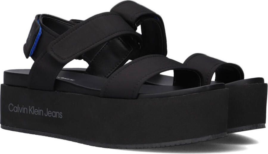 CALVIN KLEIN Zwarte Sandalen Flatform Sandal Softny