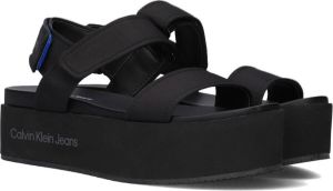 Calvin Klein Zwarte Sandalen Flatform Sandal Softny
